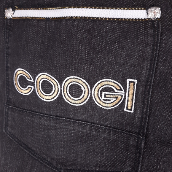 Coogi Australia Jeans Men's 42 x 35 Black Anchor Hip Hop Baggy Urban Embroidered - Picture 11 of 16